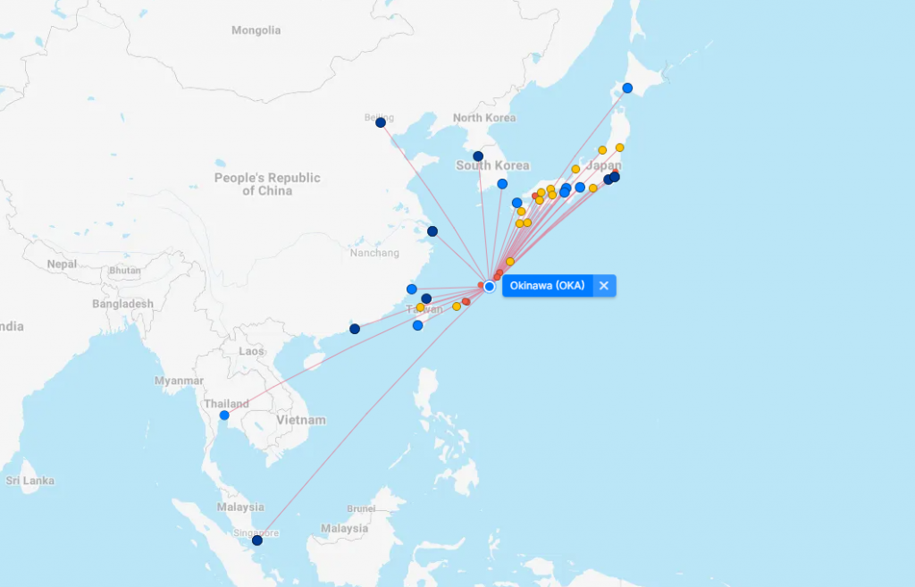 Unbenannt Flugverbindungen nach Okinawa